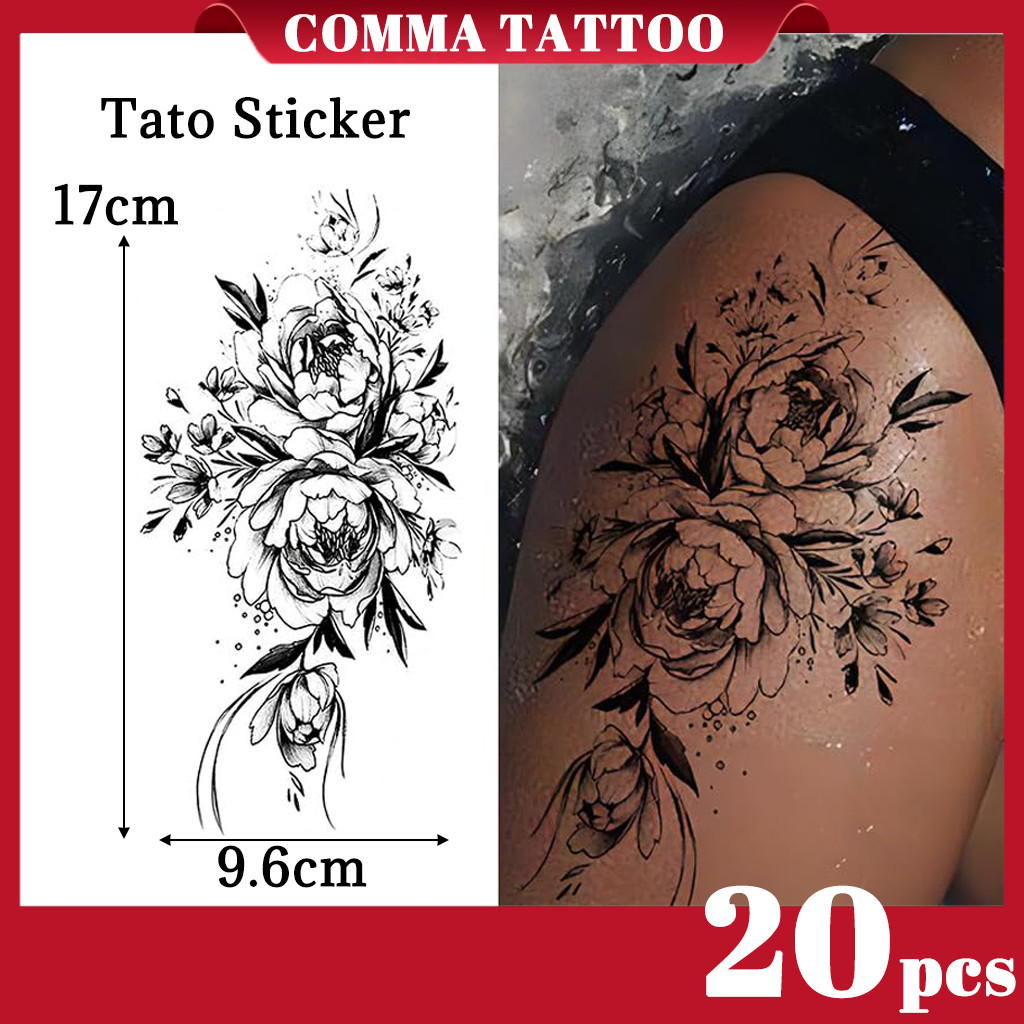 20pcs Tato Temporer  Original Design/FRUIT INK TATO/Tato tangan/transfer air/jus herbal/17*9.6cm