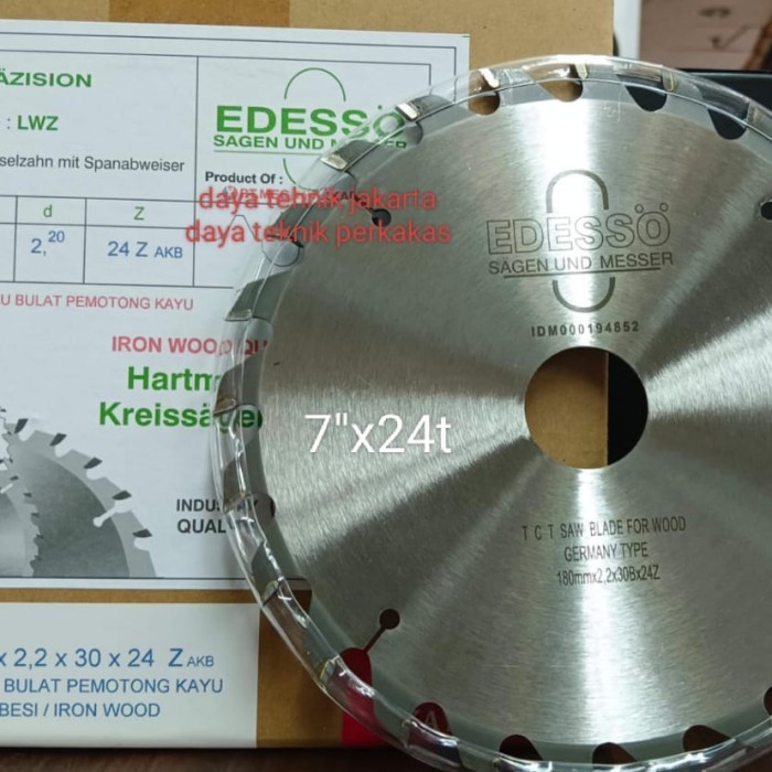 QH MATA GERGAJI TANDUK EDESSO edesso Saw Blade 7" x 24 z / mata gergaji kayu besi edesso iron Wood