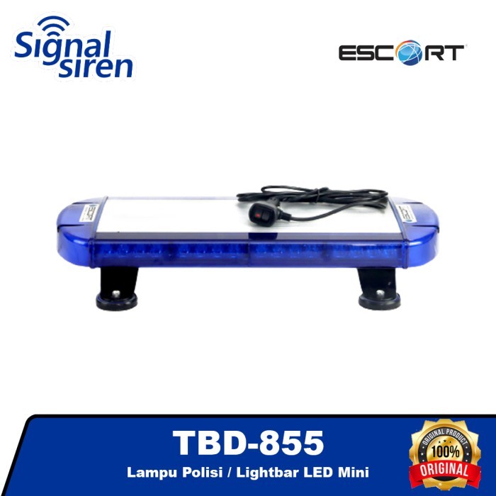 ESCORT Lampu Polisi / Lightbar LED Mini TBD-855 / LAMPU POLISI ROTATOR - Biru