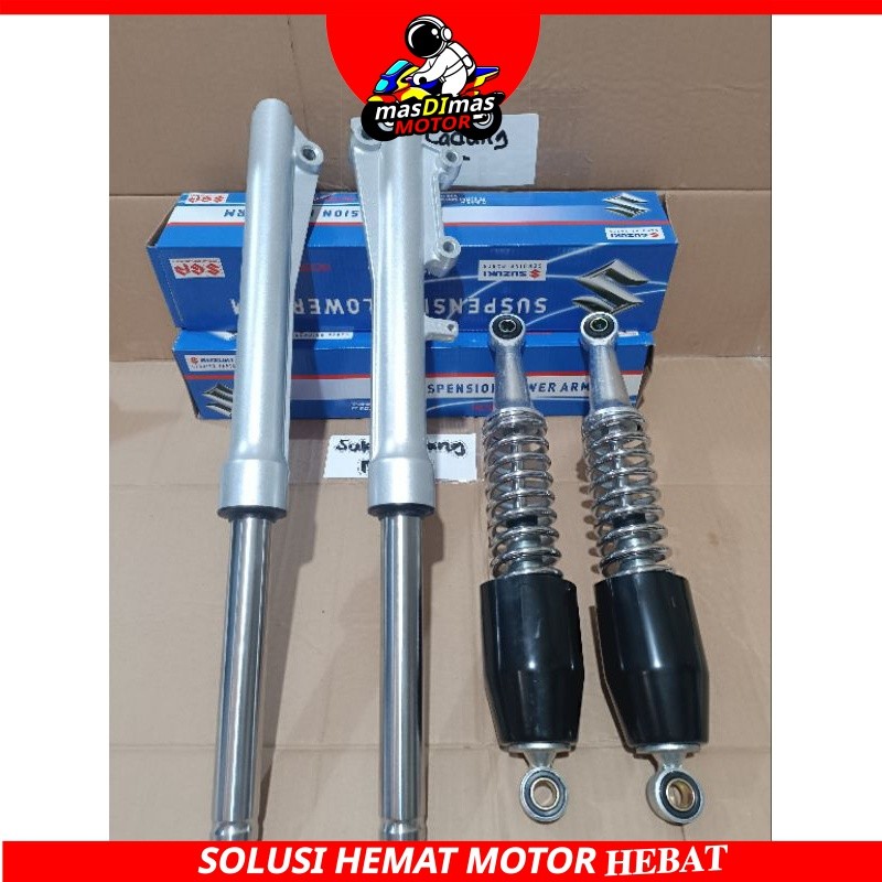 Paket As Shock Tabung Depan+Shockbreaker Belakang Suzuki Shogun 110 R Shogun 125 R Shogun Kebo (1 Se