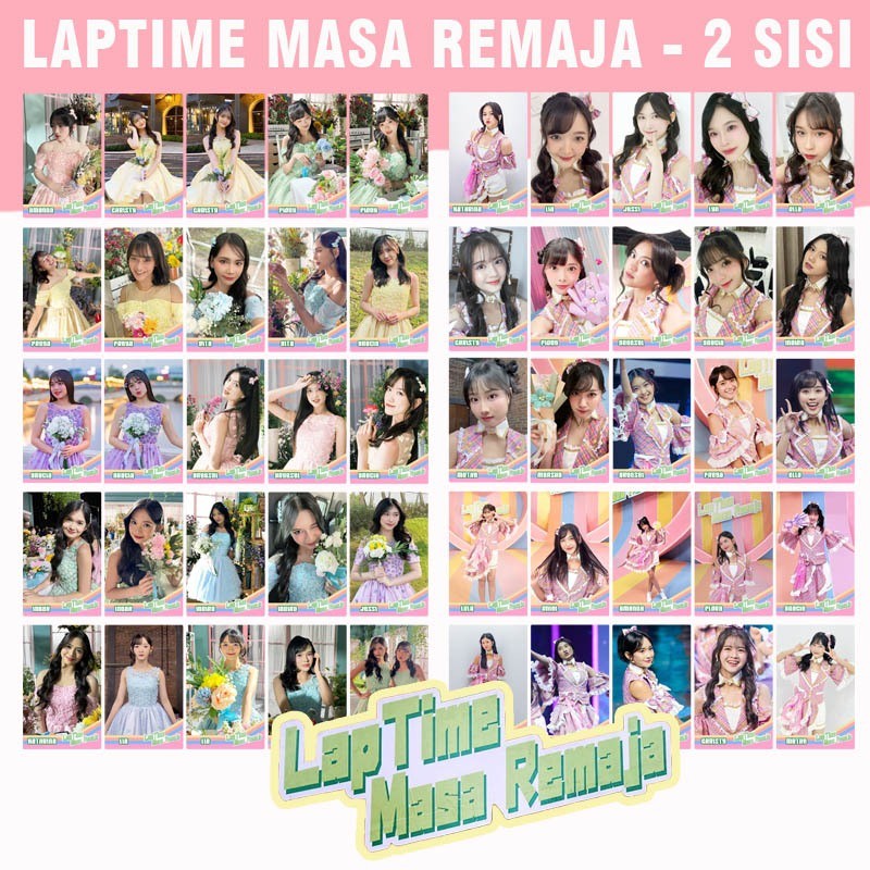 KOLEKSI TERBARU LAPTIME MASA REMAJA - JKT48 Photocard Dua Sisi Bolak-balik Bahan Tebal Foto Kualitas