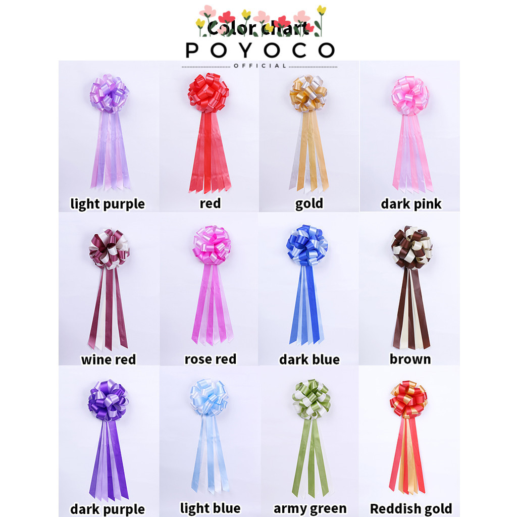 

POYOCO - Pita Tarik POM 30 LAZY 2 Warna Decoration Fresh Flower Packaging Plastic Pull Flowers Gift