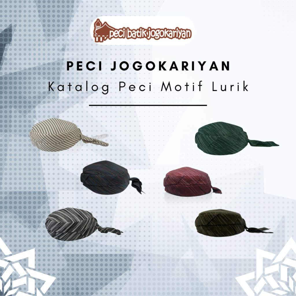 Peci Batik Jogokariyan Motif Lurik Original