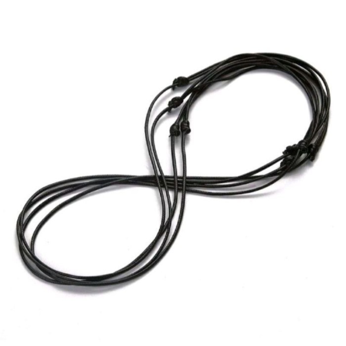 Kalung Tali Pria Wanita/ Kalung Tali Sintetis/Kalung Korea Hitam
