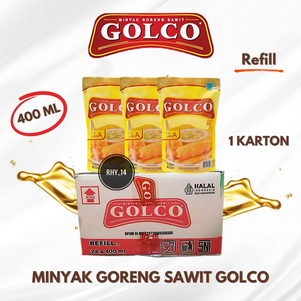 

1 Dus Minyak Goreng Golco 400 ml isi 24 Lebih Crispy