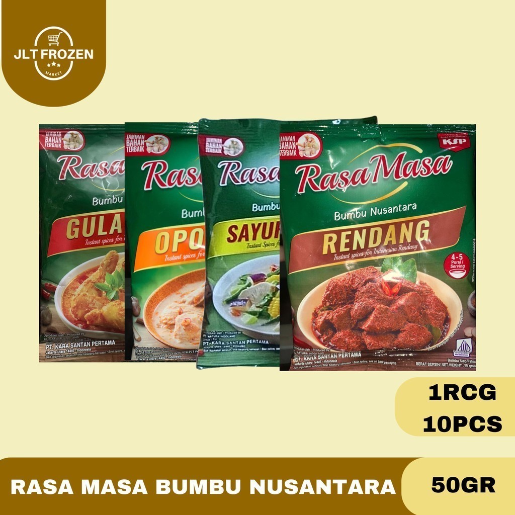 

Rasa Massa Bumbu Nusantara/Bumbu Gulai Ayam/Bumbu Opor Ayam/Bumbu Rendang 50g 1 Renceng