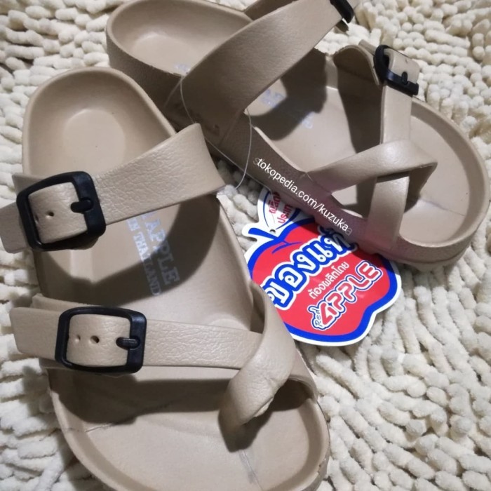 Sandal Red Apple  Thailand Jepit Silang - Hitam, 31
