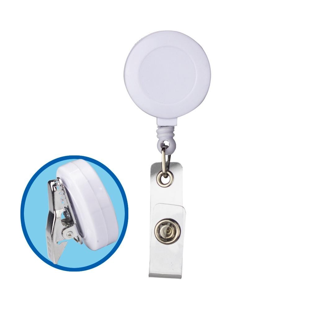

Pull Retractable Badge Reel Holder Alligator Clamp ID Lanyard Name Tag Card Reels Roller Clip Nurse Doctor Favor