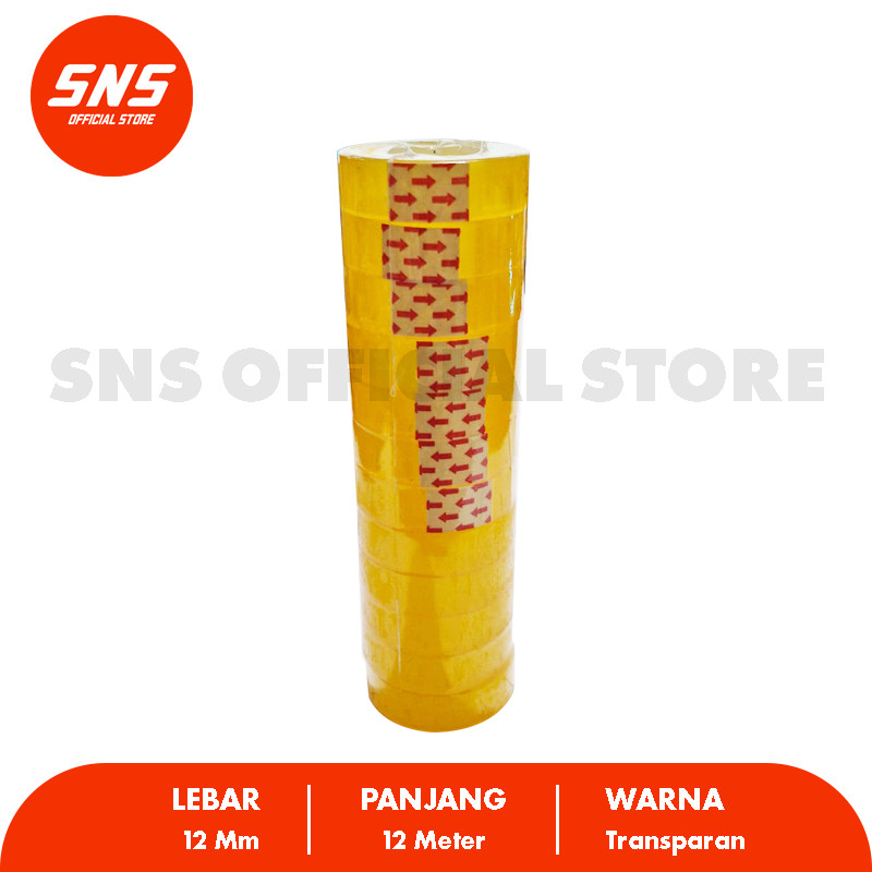 

JA ST12x10 ( ISI 12PCS ) STATIONERY TAPE 12 MM X 10 METER BENING ISOLASI KADO SELOTIP PITA PEREKAT SNS
