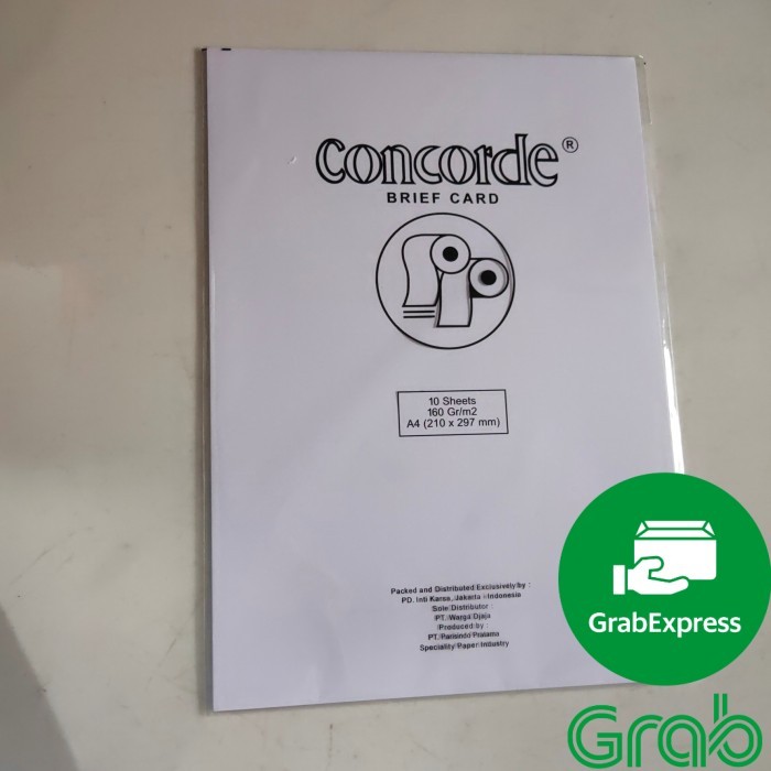 

(Satuan) Kertas Concord 160 gr A4 isi per lembar putih