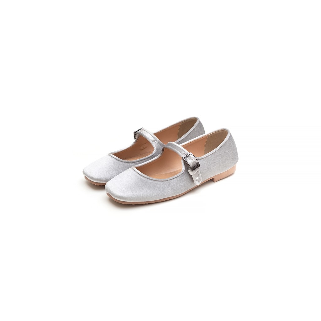 CAJSA | CARRA VELVET SILVER - FLATSHOES