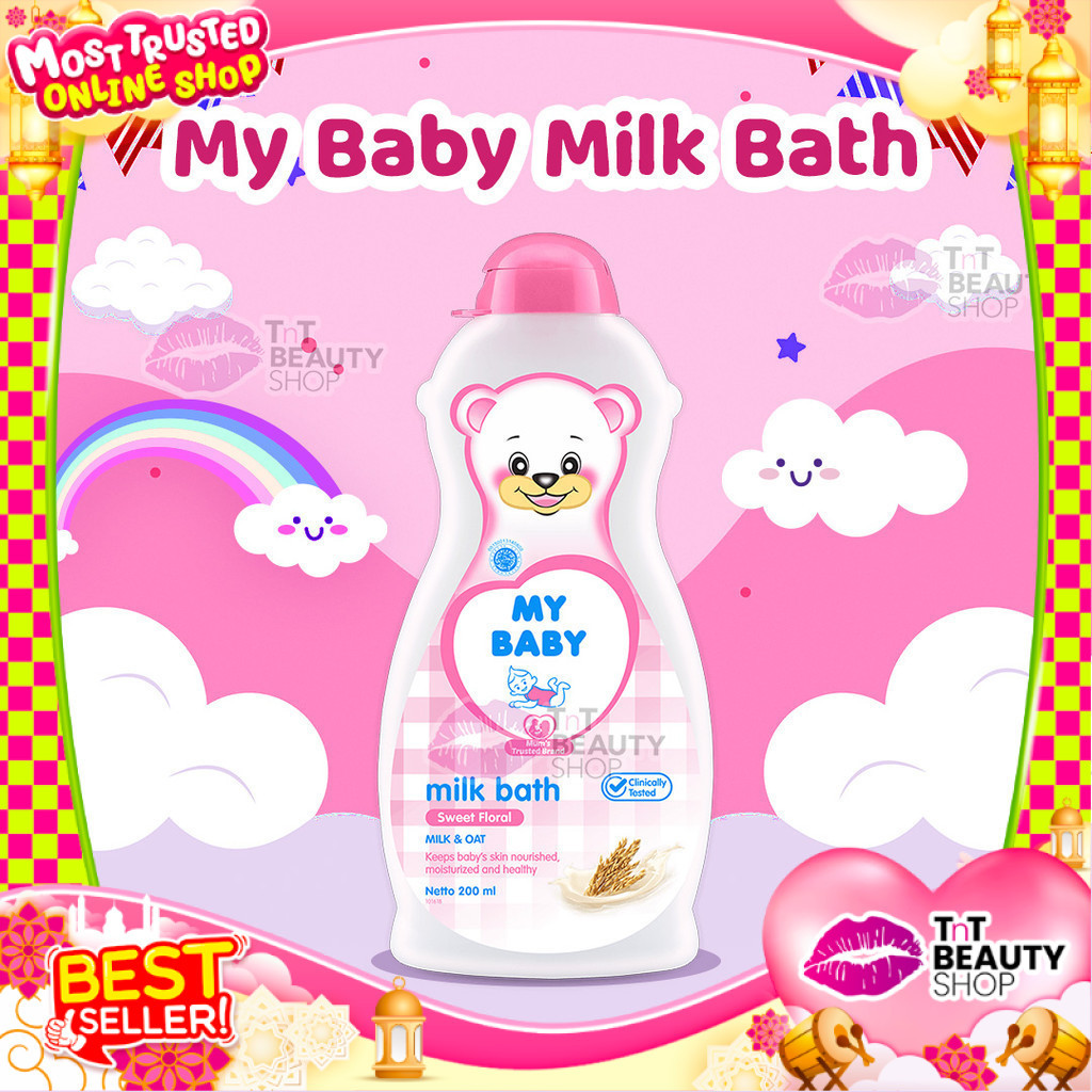 My Baby Milk Bath Sweet Floral (Milk & Oat) Sabun Cair Bayi Mybaby | TnT Beauty Shop