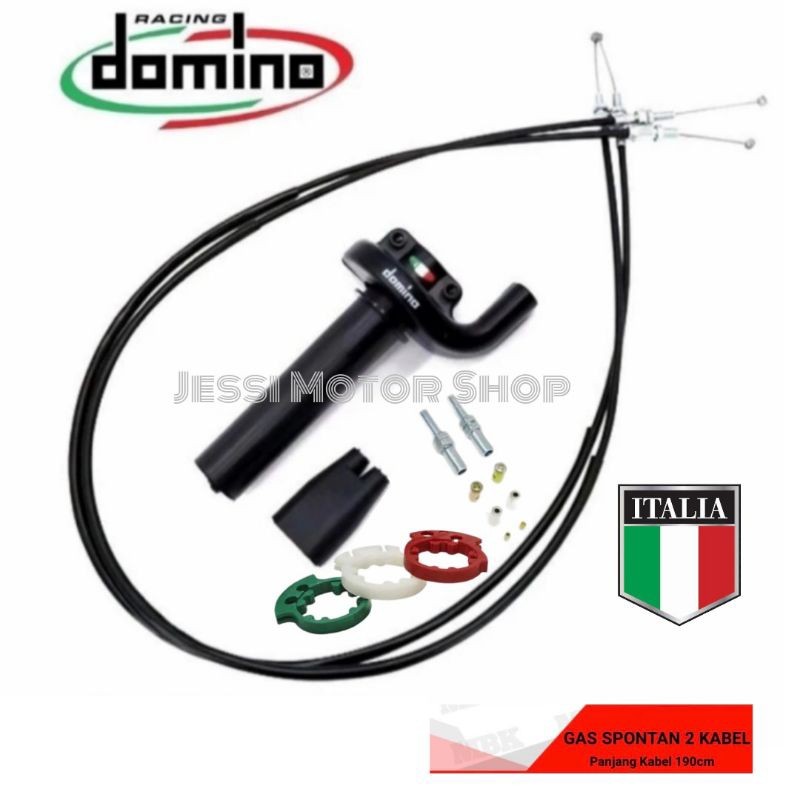 (Gratis Ongkir)Gas Spontan Domino 2 Kabel Gas Spontan Italy Universal Klx Crf Ninja Cbr Satria Fu So