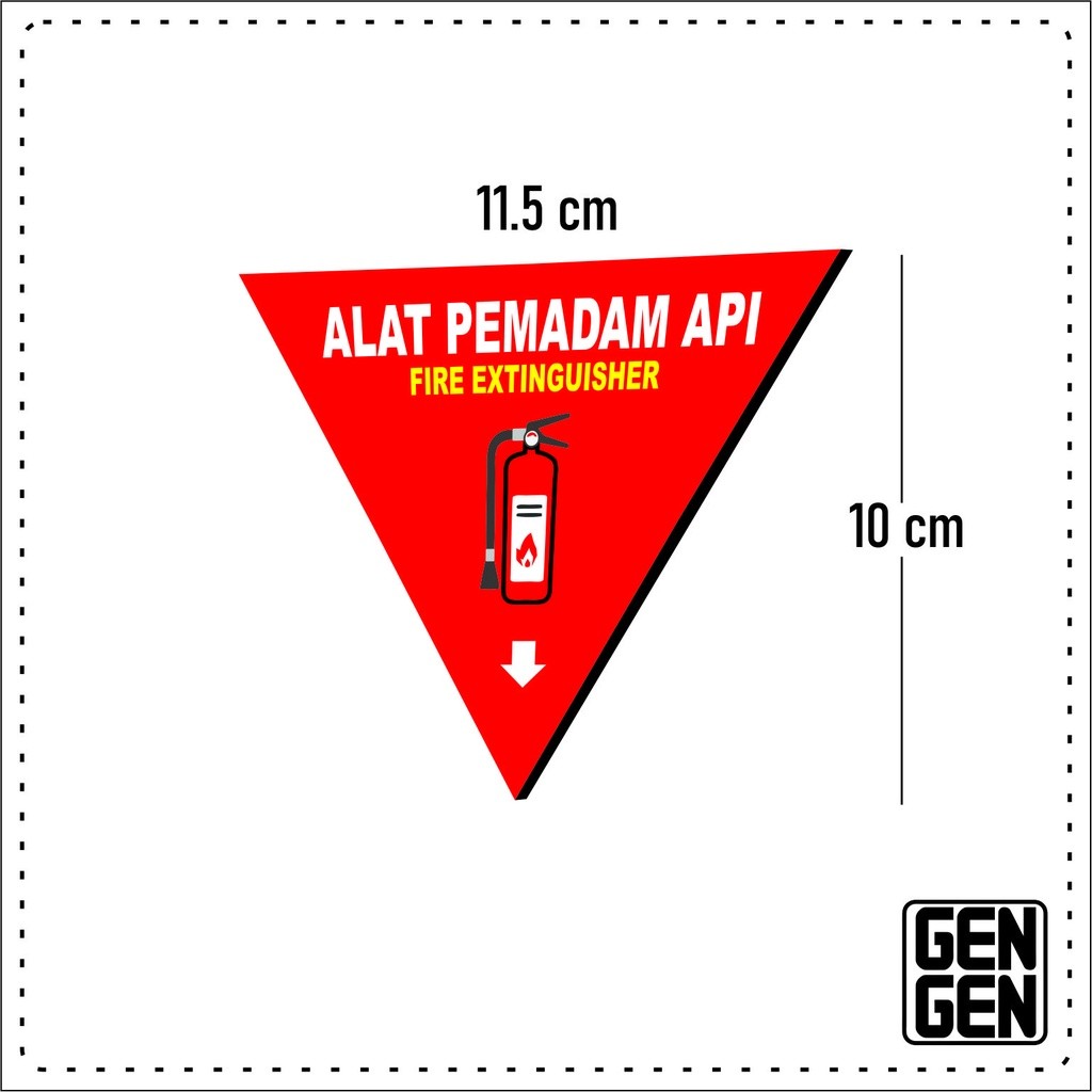 

Sticker Tulisan Alat Pemadam Api / Apar Segitiga - Karet 2mm