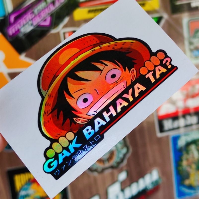 

Sticker Gak Bahaya Luffy ( Hologram)
