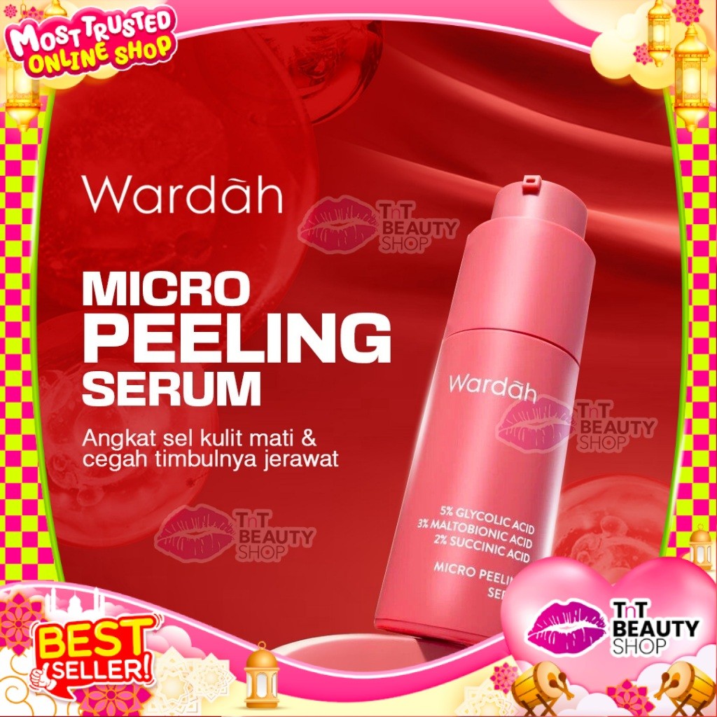 Wardah 5% Glycolic Acid 3% Maltobionic Acid 2% Succinic Acid Micro Peeling Serum | TnT Beauty Shop