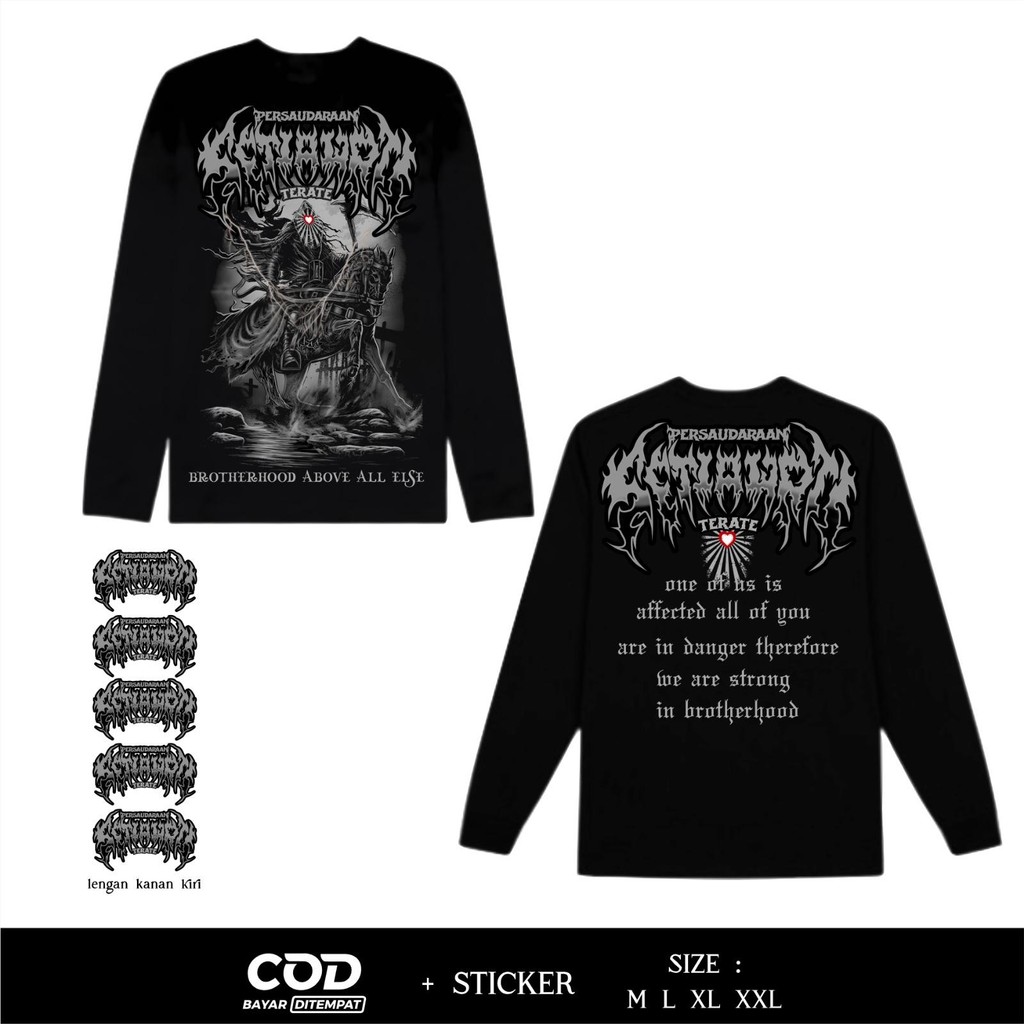 KAOS LENGAN PANJANG PSHT BROTHERHOOD ABOVE ALL ELSE  T-SHIRT LONGSLEEVE PSHT - KAOS LENGAN TANGAN PA