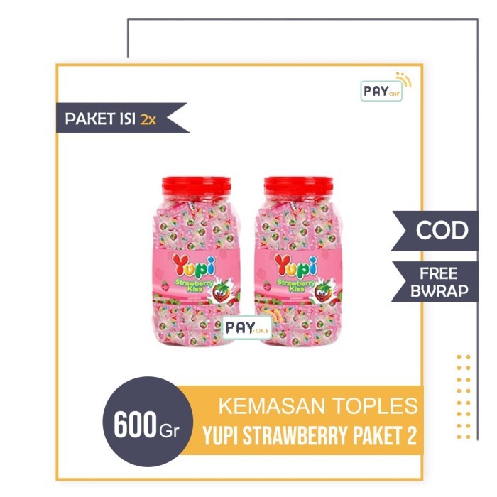 

Paket 2 Toples Yupi Toples Strawberry Kiss 300gr