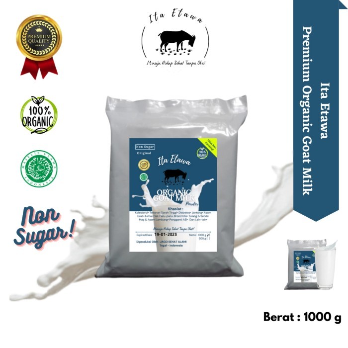 

TP Susu Kambing Ita Etawa Organic Goat Milk Powder Premium 1000 gr