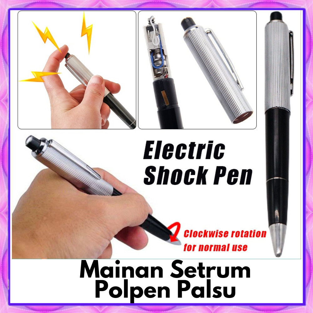 Anissa_store-Pulpen kejut Pena Listrik Electric Mainan Pulpen Listrik Setrum Prank Mainan Setrum Pen