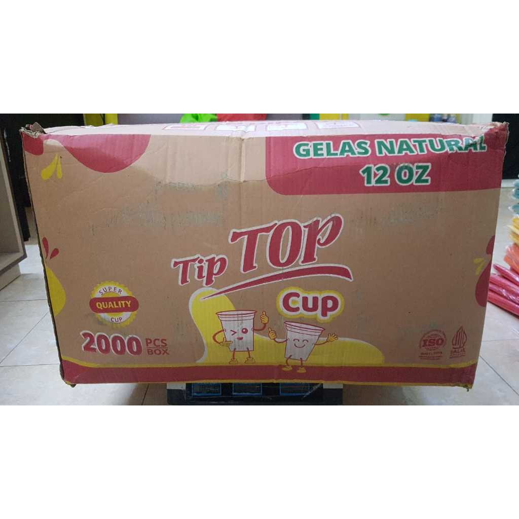 (40 slop) / gelas tip top 12 oz / cup datar 12 oz / cup tip top 12 oz