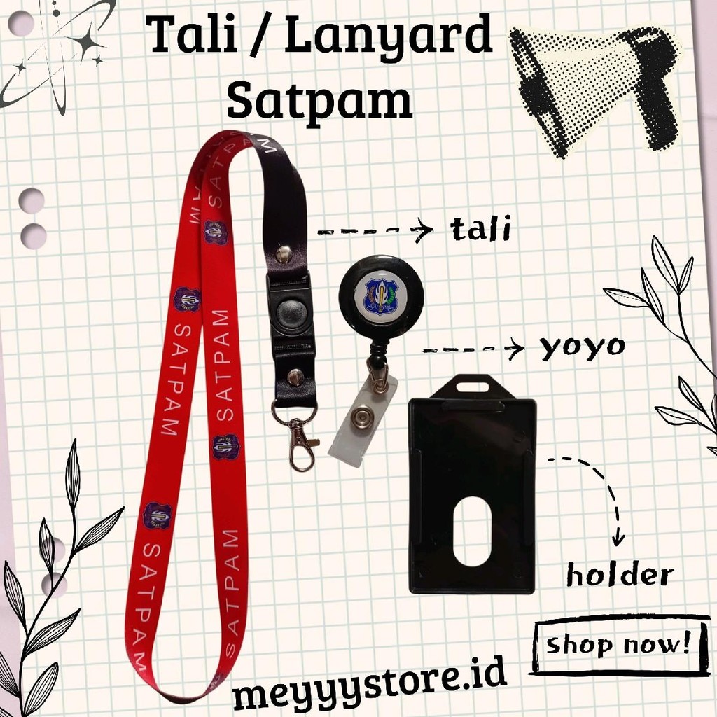 

READYYY Tali Gantungan ID CARD / Lanyard SATPAM [STOCK MELIMPAH] Termurahhh Harga Grosir!