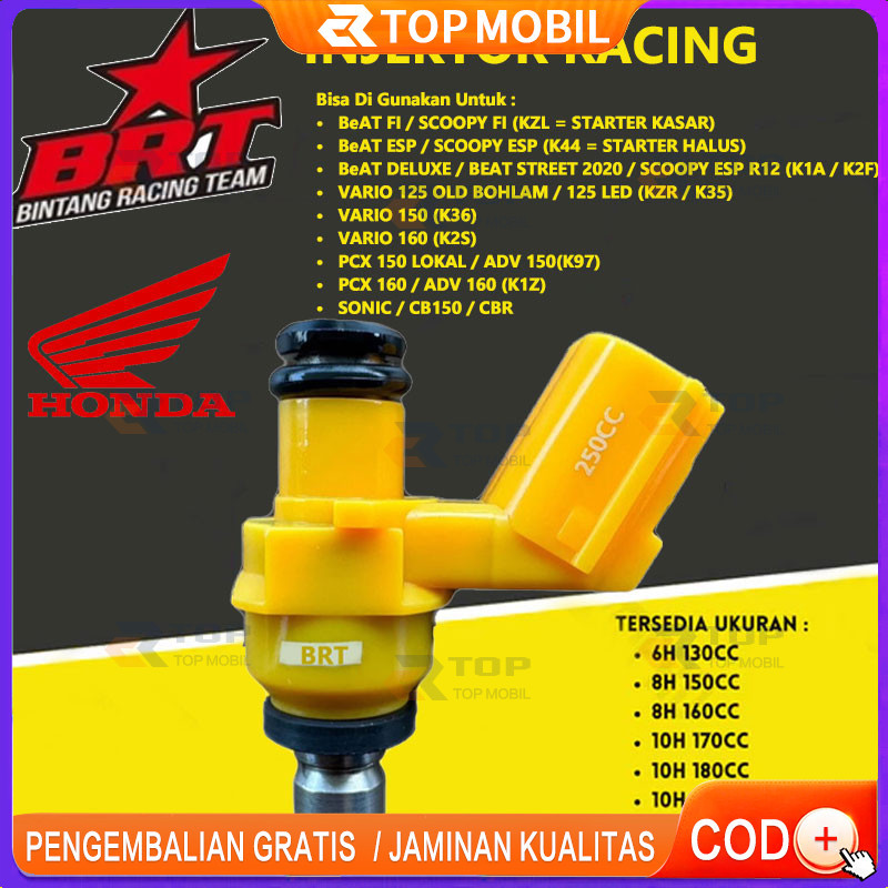 Injektor HONDA CPO BRT Racing PCX Beat Vario 110 125 150 160 CB150 CBR Sonic Supra GTR Genio Scoopy 