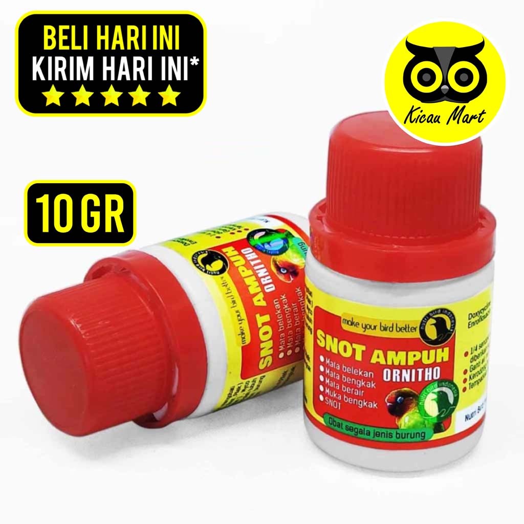KICAU MART Ornitho Ornito Nutribird Obat Burung Murai Kacer Kenari Cucak Snot Mata Merah Bengkak Bel