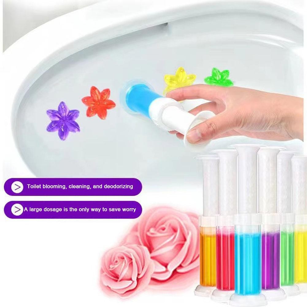 1PC Toilet Cleaner Gel Flower Aromatic Toilet Deodorant Bathroom Odors Remove Fragrance Disinfection