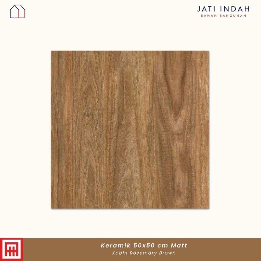 Keramik Lantai Matt Motif Kayu 50x50 cm Kobin Rosemary