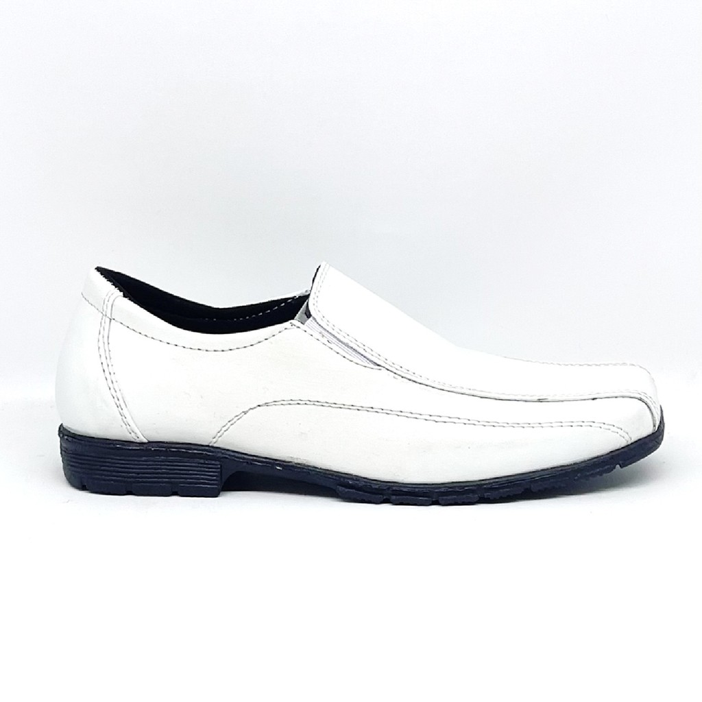 FIURI 407 Putih Sepatu Pantofel Anak Laki-laki Slip On Selop Ukuran 33-37 / Sepatu Formal Resmi Pria