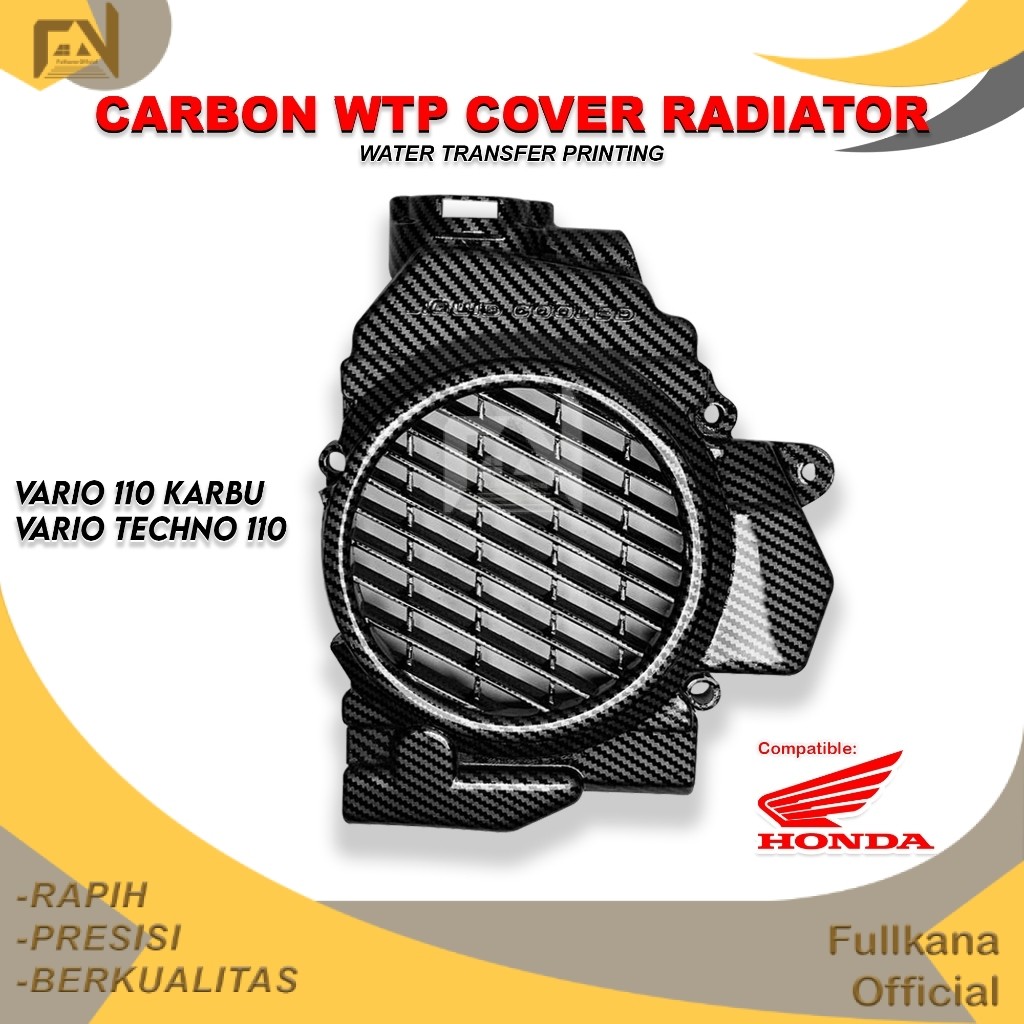 FULLKANA CARBON - COVER RADIATOR VARIO 110 KARBU CARBON / TUTUP RADIATOR VARIO TECHNO 110 CW CBS Kar