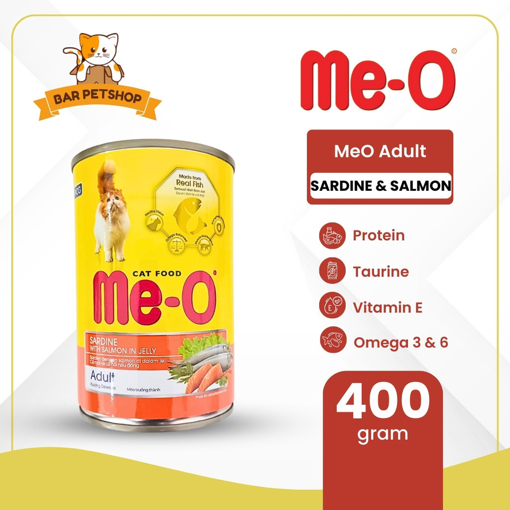 MEO Adult Sardine Salmon Makanan Basah Kaleng 400gr