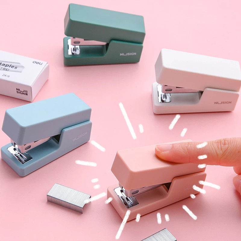 

Deli Nusign NS083 Mini Stapler Machine With Staples 24/6 26/6 Fashion Paper Stapler for Stationery Office Accessories School