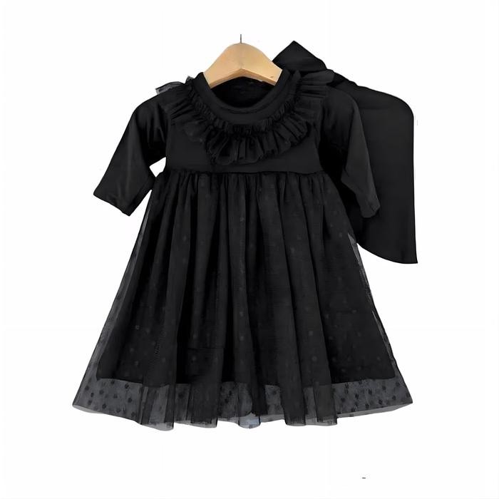 "HST.H" - TERBARU Gamis Hijab Tutu tileu Dot Bayi Anak Balita Fashion Muslim Pakaian Perempuan Katun