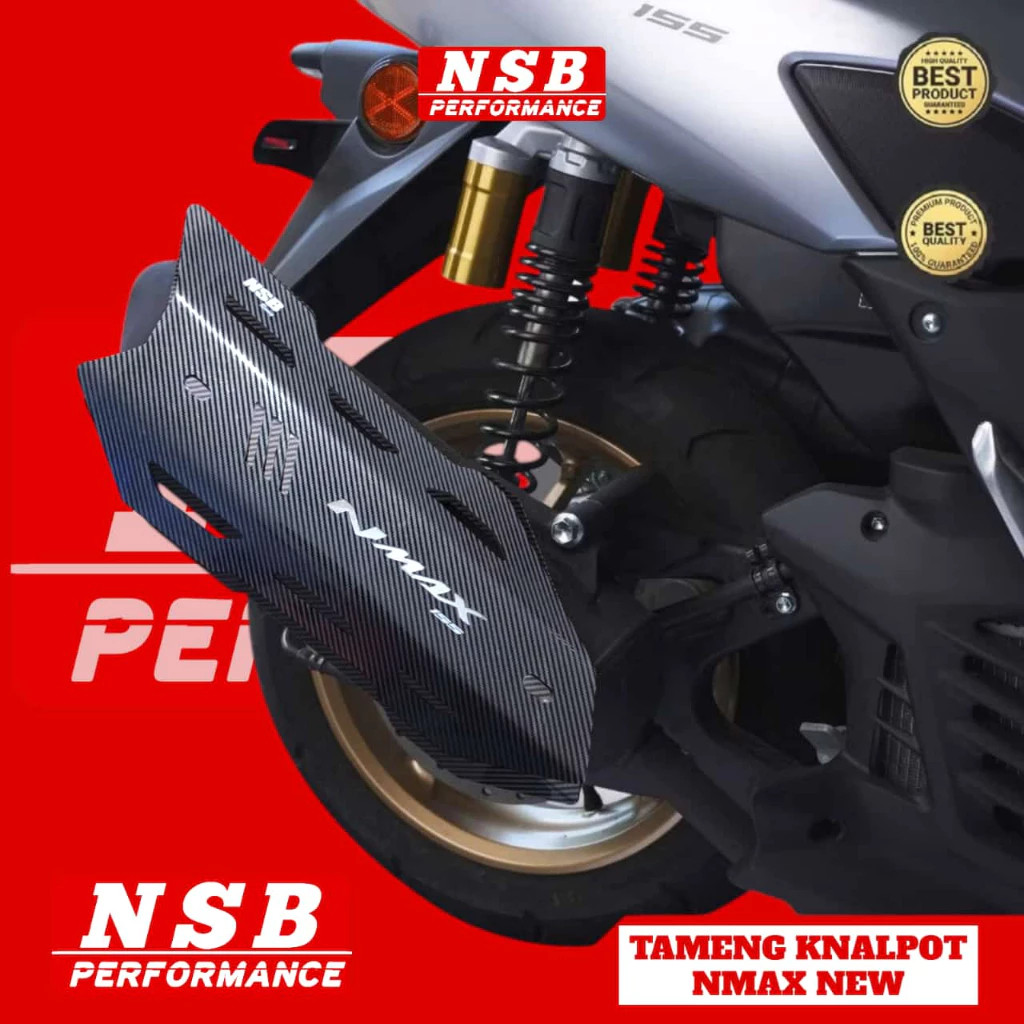 TAMENG KNALPOT COVER TUTUP KNALPOT NMAX NEW 155 NSB CARBON TUTUP KNALPOT VARIASI NMAX NEW NSB RACING