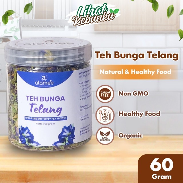 

ALAMEE Teh Bunga Telang Butterfly Pea Tea Kering Organik Herbal Dried Flower 60gr LIHAT KEBUNKU