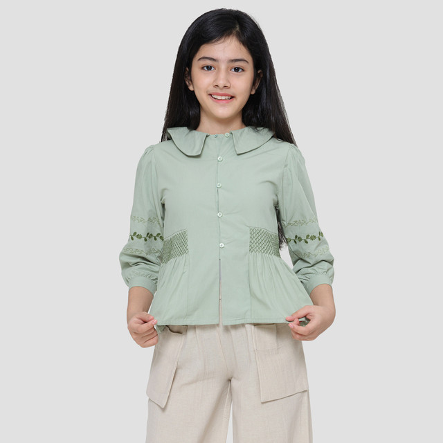 Nevada Sleeve Bordir Kemeja Anak Perempuan 121706388