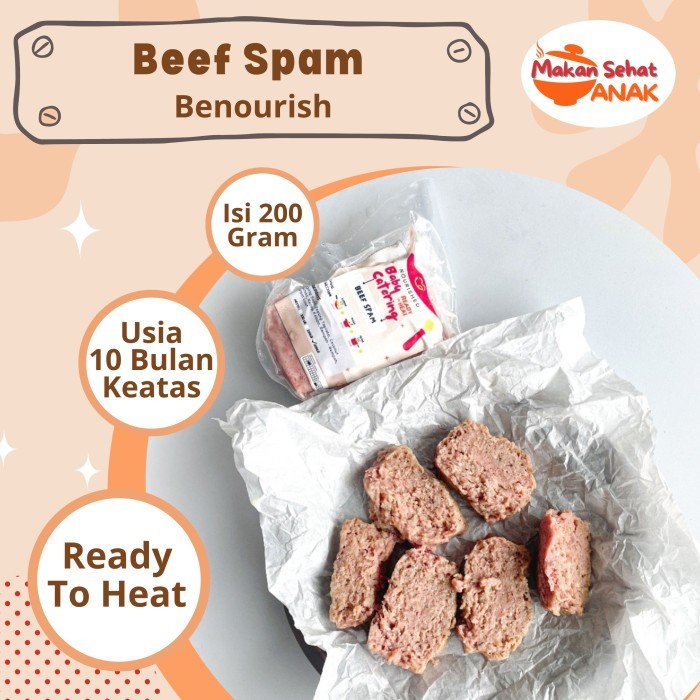 

LAUK PAUK CATERING MPASI BENOURISH BAHAN ORGANIK, NDF, SEHAT UTK ANAK - Beef Spam