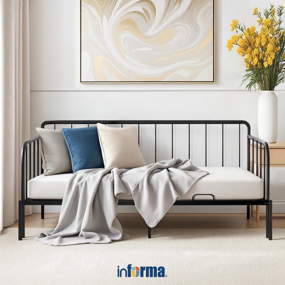 Informa Bavo Tempat Tidur Daybed Kasur Multifungsi Sofa Tidur 2In1 Ranjang Santai Furniture Rumah