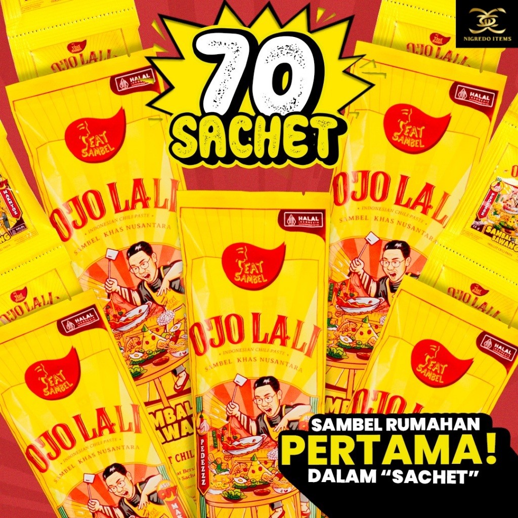 

Eatsambel - Sambel Bawang Ojolali [70 Sachet] Paket Hemat