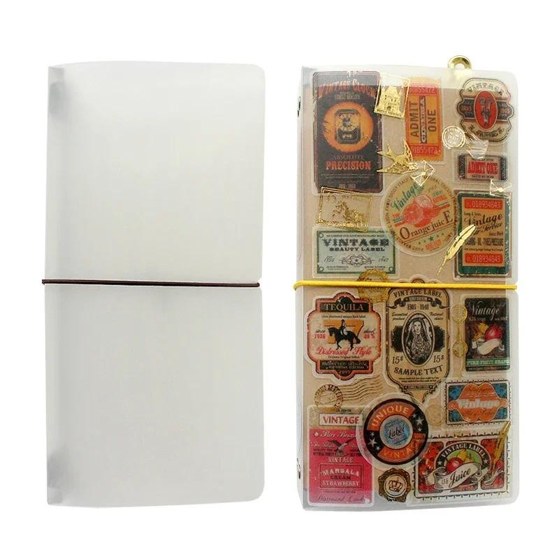 

Traveler's Notebook Inset Refill Storage Book for Midori Planner Inner Page Filler Papers PVC Cover Vintage Stationery Store