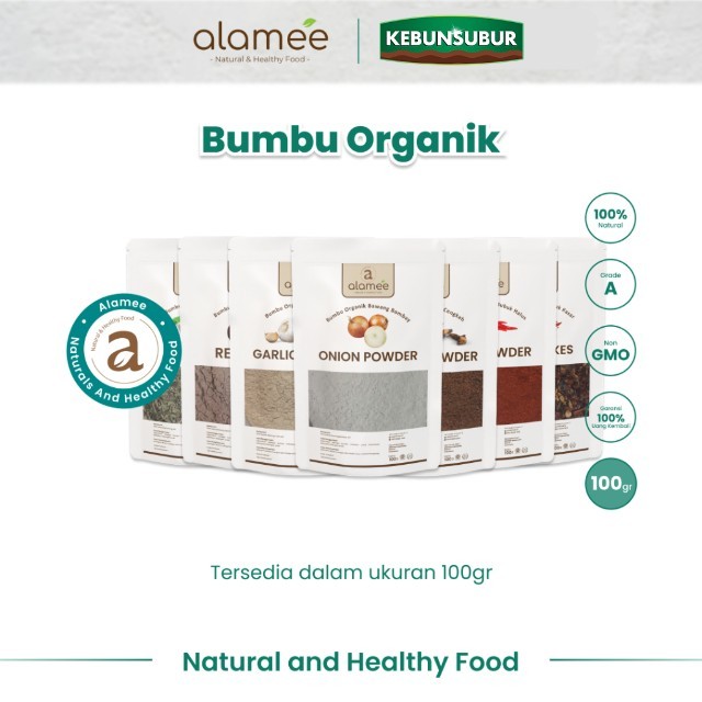 

ALAMEE Bumbu Dapur Bubuk Lengkap 100gr Bawang Putih Bombay Rosemary Oregano Parsley Paprika Cabe kebunsubur kebunsubur