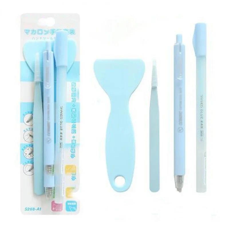 

4pcs/set Cute Scrapbook Tools Macaron Utility Knife Glue Pen Mini Shovel for Scrapbook Notebook Journal Korean Stationery Office