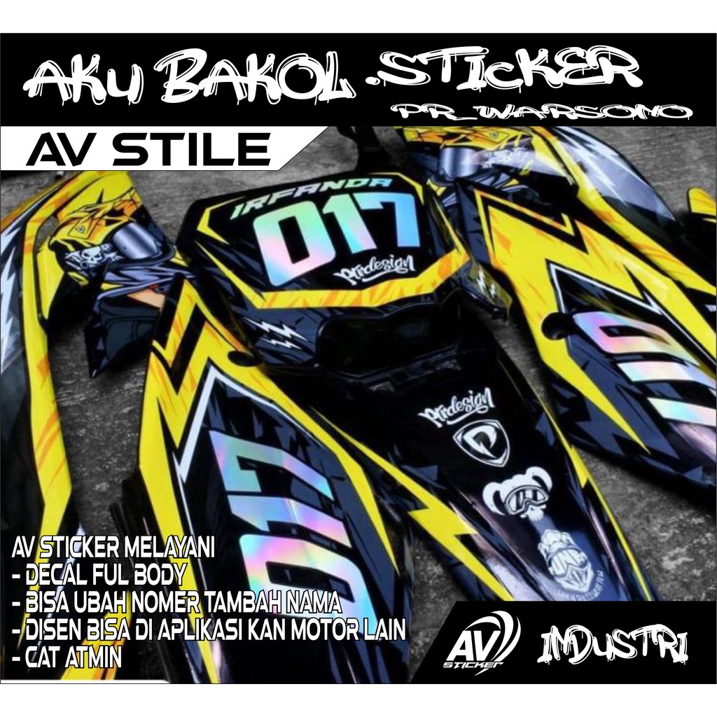 438 decal d tracker kombinasi hologram bisa rikues