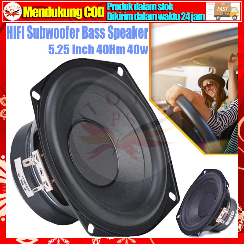 5.25 Inch HIFI Subwoofer Bass Karet Besar 4 Ohm 40W Speaker Woofer Audio Speaker HIFI Low Bass Louds