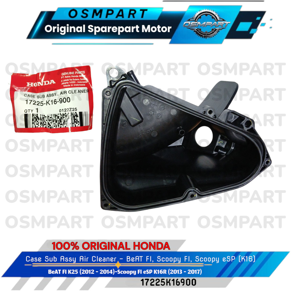RUMAH BOX FILTER SARINGAN HAWA UDARA BEAT FI SCOOPY FI INJEKSI HONDA 17225K16900 ORIGINAL
