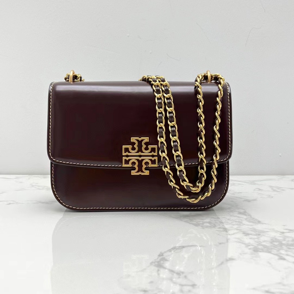 TB Britten Patent Leather Sling Bag Shoulder Bag Flap Bag