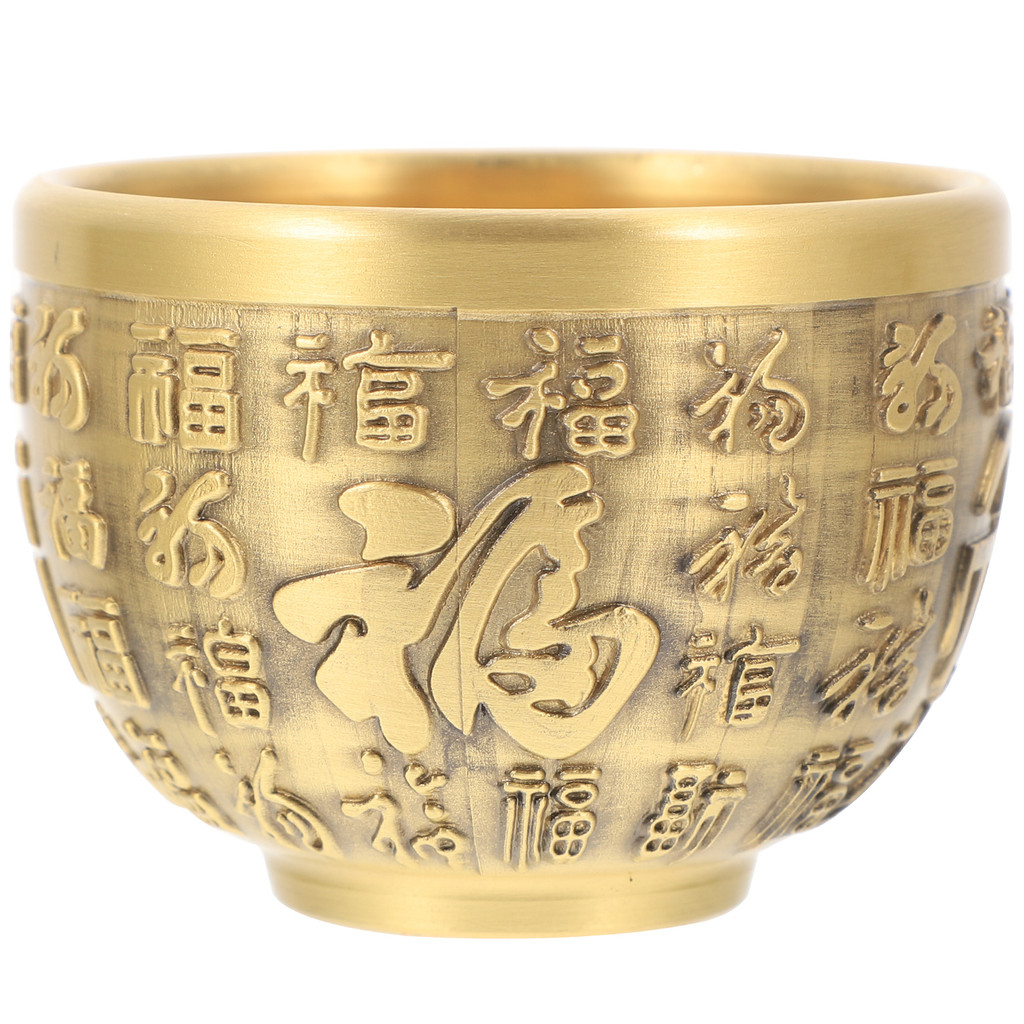 Feng Shui Jar Table Centerpieces Brass Ornaments Home Decor Gold Bowl Decorate Chinese