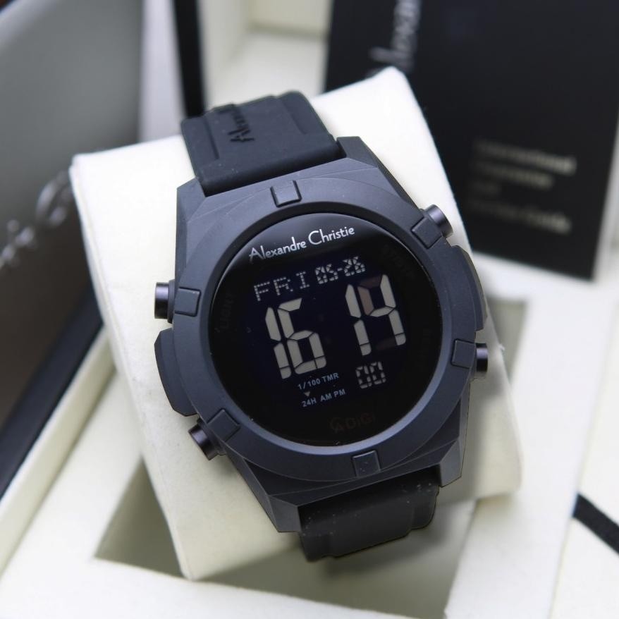 ORIGINAL Jam Tangan Pria Alexandre Christie AC 9371 / AC9371 / 9388 Garansi 1 Tahun - Tali Rubber